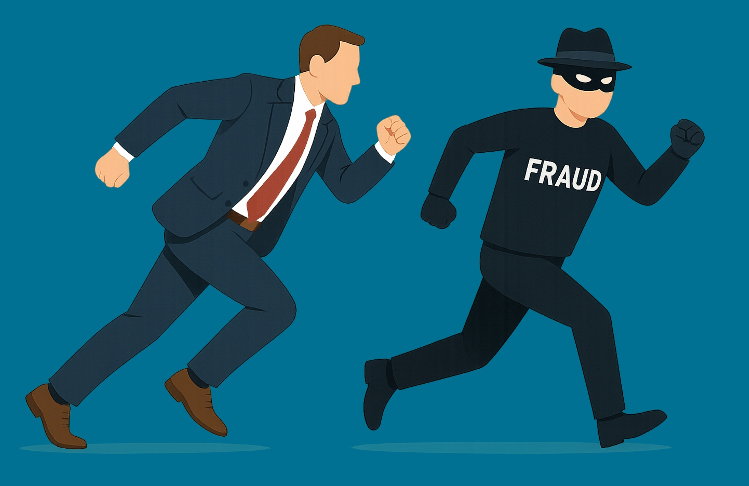 Concept image showing online fraud themes