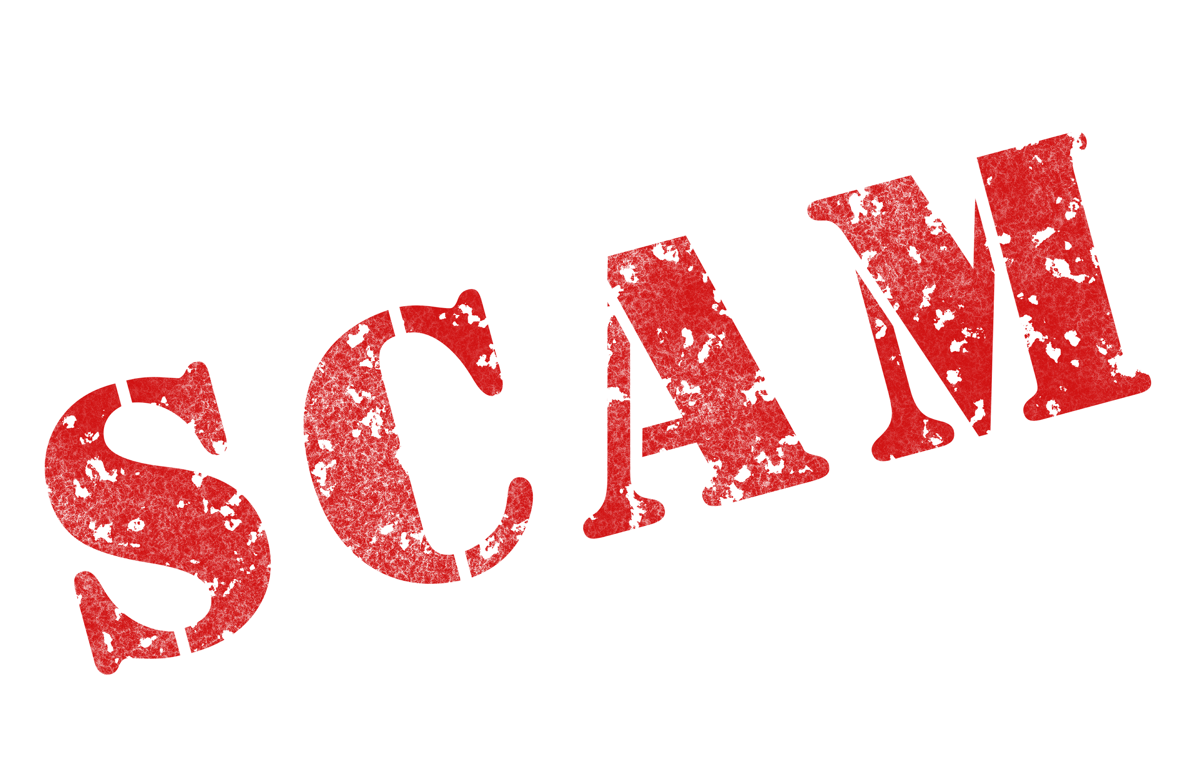 Concept image illustrating scam activity